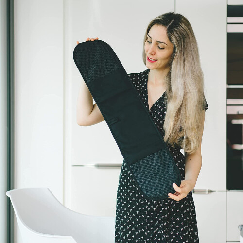 Double Oven Gloves Heat Resistant Silicon Grip Double Oven Glove 1