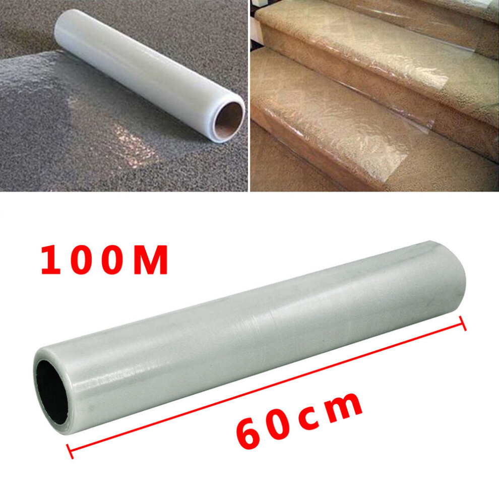 CARPET PROTECTION PROTECTOR FILM SELF ADHESIVE ROLL 60cm x 100m