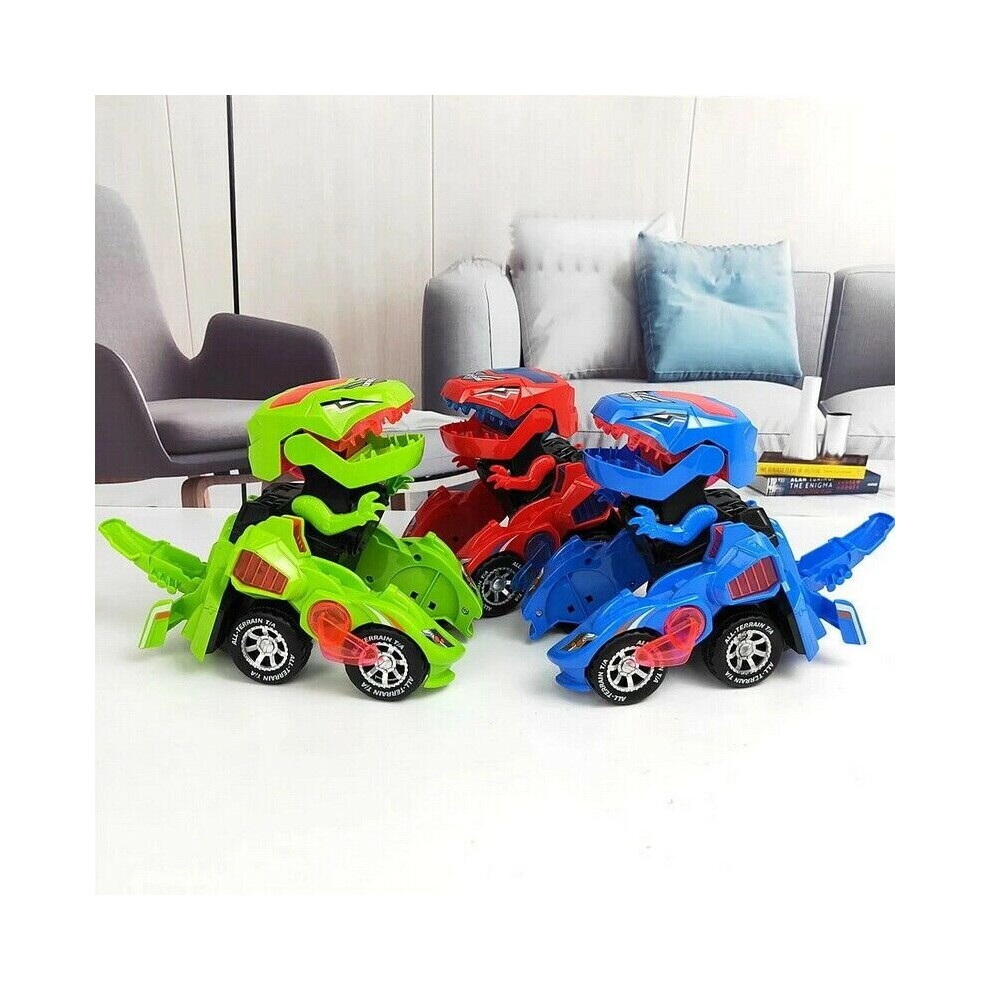 New Transforming Dinosaur Led Car T-Rex With Sound Robot Kids Gift Toy Light