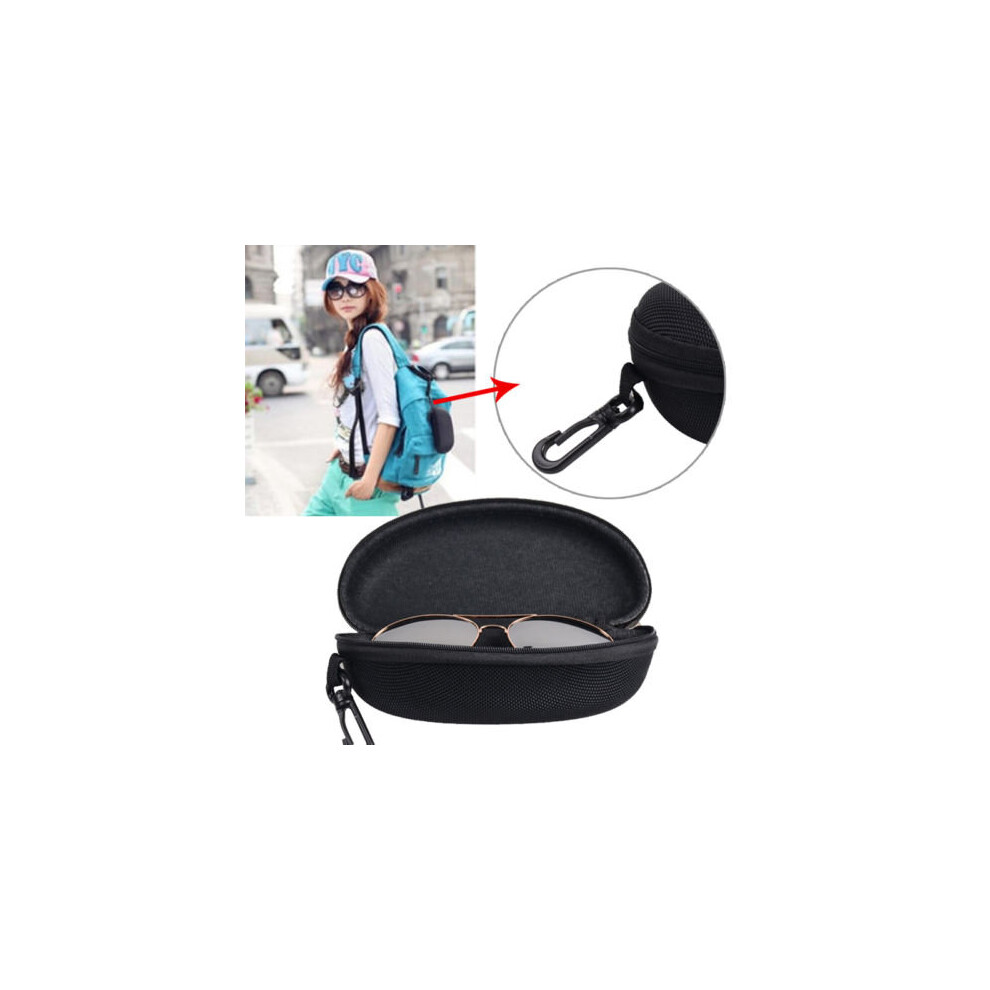 New Smart Portable Zipper Sunglasses Box Case Eye Glasses Clam Shell Protector Hard Pouch