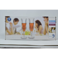 Pack Of 6 Champagne Flutes Glasses Prosecco Elements Romany