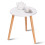 Costway Round Coffee Table Household Small Side Table w/Natural Wood Legs 1