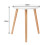 Costway Round Coffee Table Household Small Side Table w/Natural Wood Legs 4