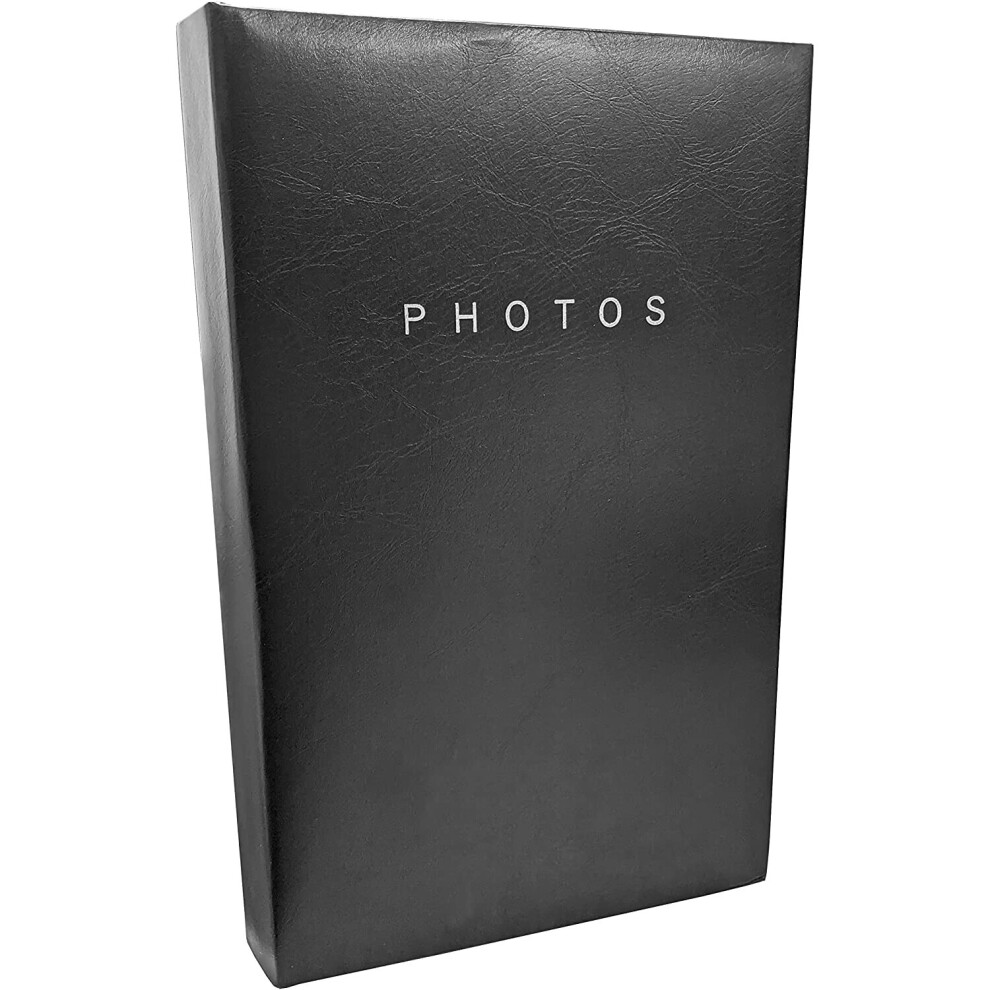 Black Flip Photo Album 16cm x 27cm Holds 80 x 6" x 4" Family Photographs