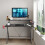 Costway Gaming Desk Monitor Shelf Computer Table w/ Game Handle Rack Black 10