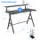 Costway Gaming Desk Monitor Shelf Computer Table w/ Game Handle Rack Black 5