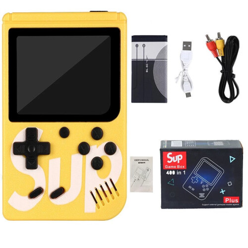 (White) Mini Sup Game Box With 400 Classic Games in 1 2