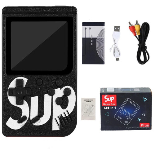 (Blue) Mini Sup Game Box With 400 Classic Games in 1 1
