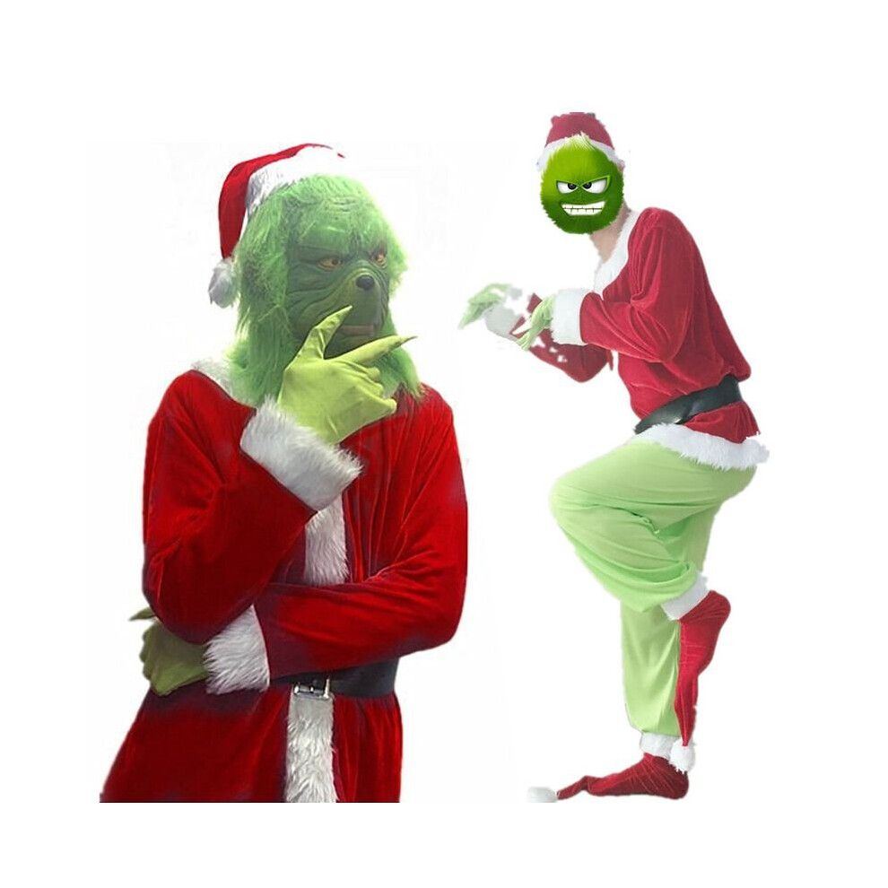 Santa Grinch Cosplay Costume How the Grinch Stole Christmas Suit