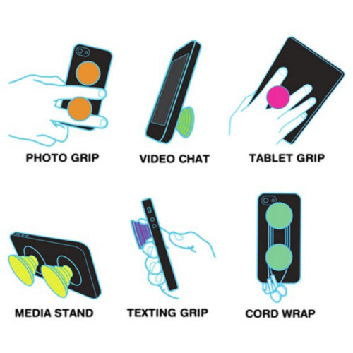 (White) PopSockets PopGrip Basic Expanding Stand and Grip for Smartphones (Not Swappable) 2