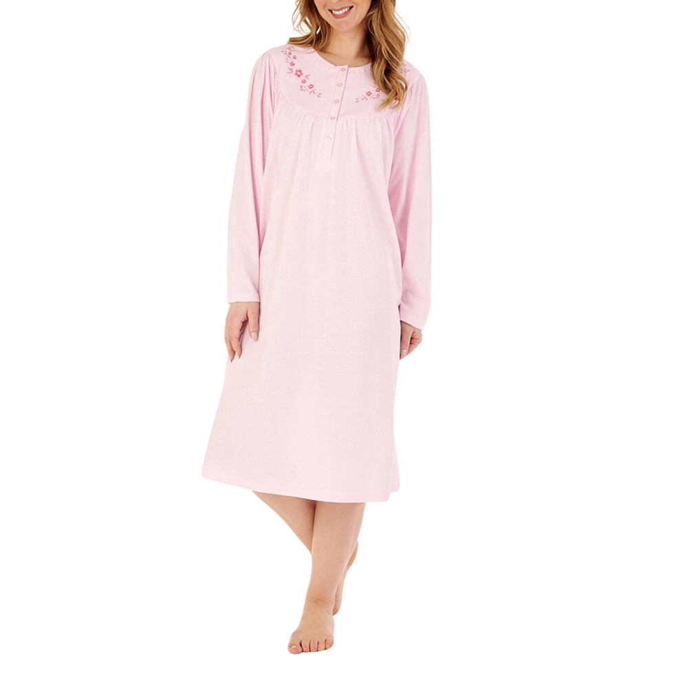 (Pink, 20/22) Slenderella ND88117 Women's Cotton Nightdress