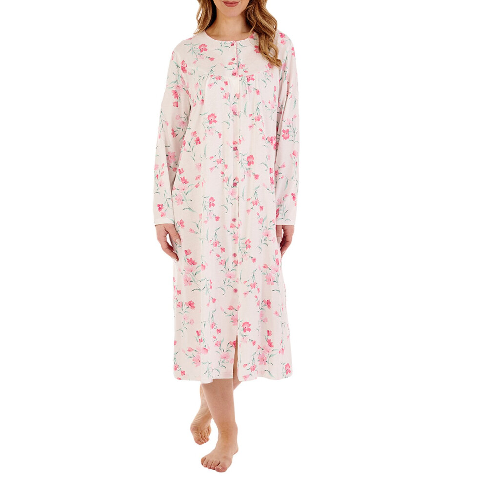 (Ivory, 20/22) Slenderella ND88108 Women's Floral Cotton Nightdress