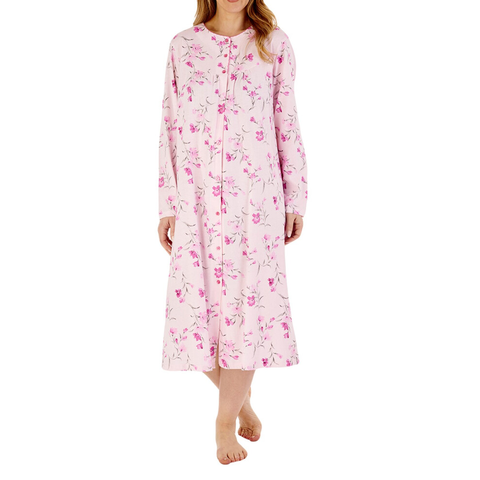 (Pink, 20/22) Slenderella ND88108 Women's Floral Cotton Nightdress