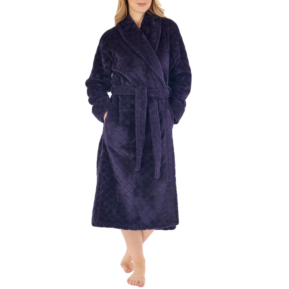 (Indigo, Large) Slenderella HC88352 Women's Dressing Gown