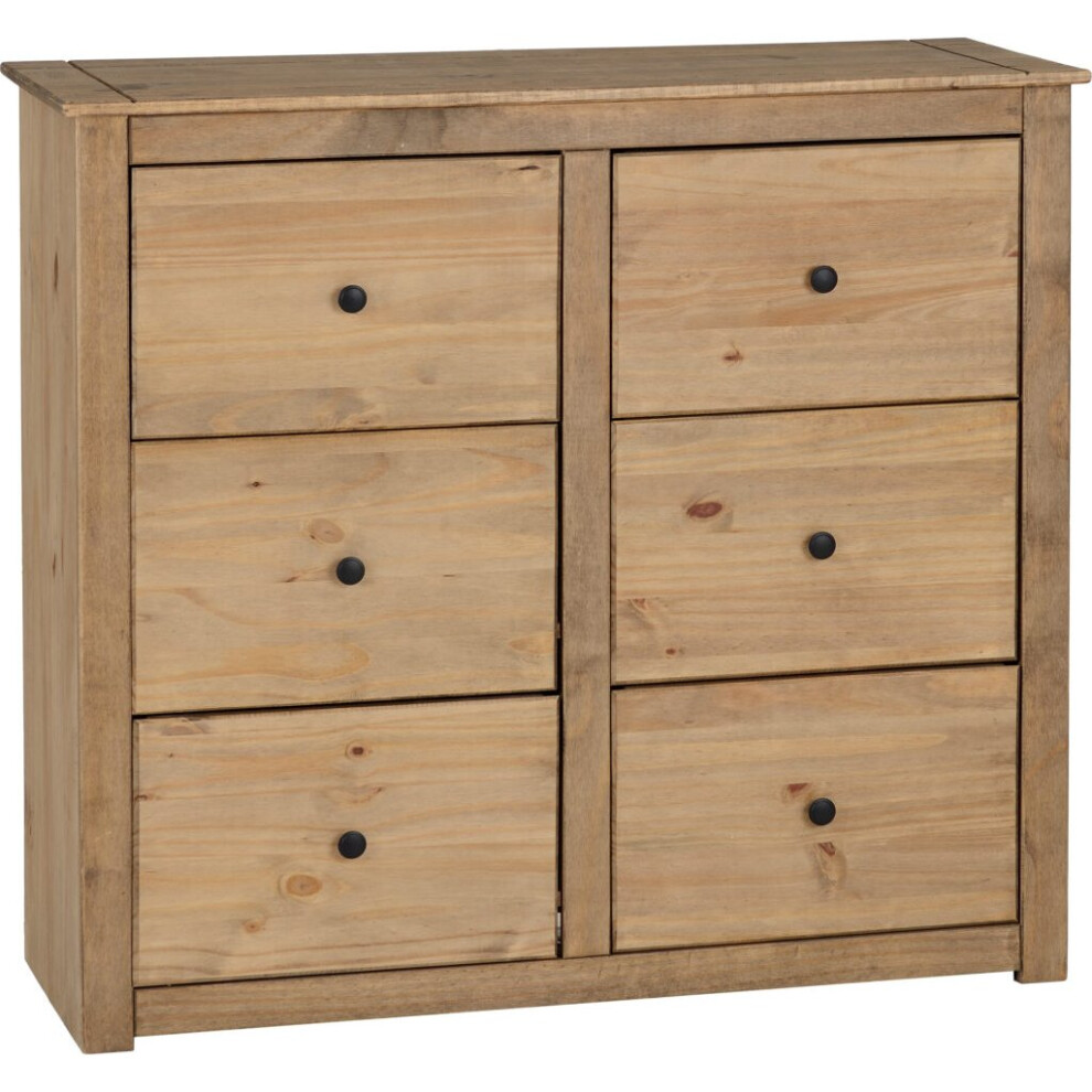 Panama 6 Drawer Chest in Natural Wax