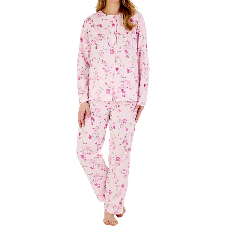 (Pink, 24/26) Slenderella PJ88110 Women's Floral Cotton Pyjama Set