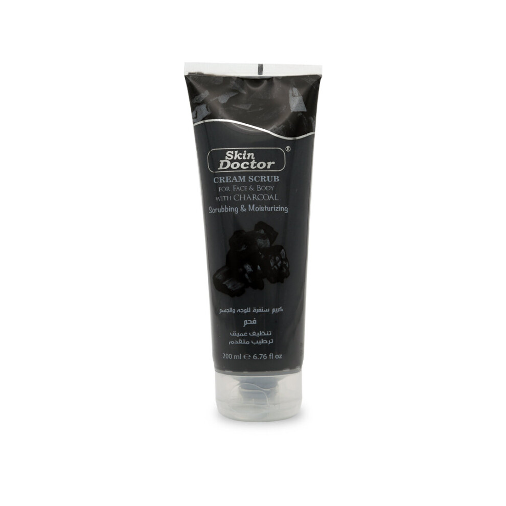 Skin Doctors Cream Skin Doctor Face & Body Charcoal Scrub 200Ml - Detoxify And Purify Your Skin With Activated Charcoal Formula