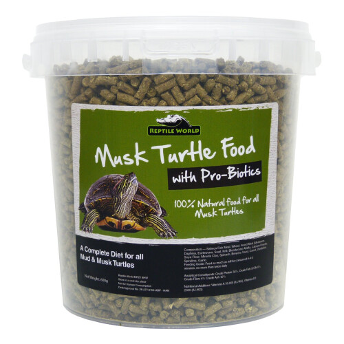 Reptile World Musk Turtle Food 1 Litre Sinking Turtle Food Pellets