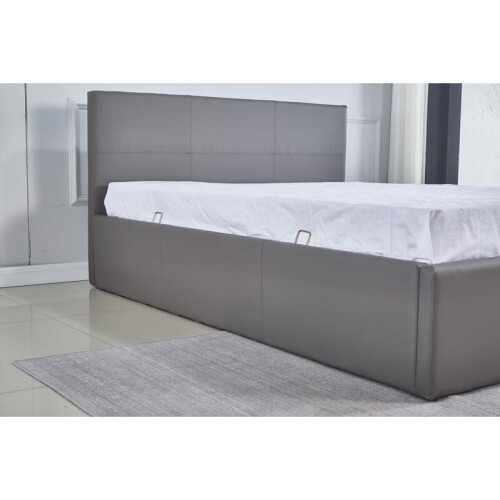 (Grey) Kosy Koala 3FT Single Side Leather Ottoman Bed 2