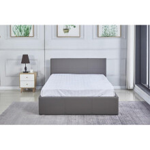 (Grey) Kosy Koala 3FT Single Side Leather Ottoman Bed