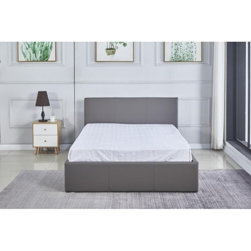 (Grey) Kosy Koala 3FT Single Side Leather Ottoman Bed