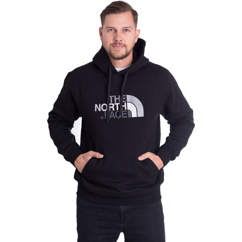 (TNF Drew Peak Embroidery Overhead Hoodie [Black,S]) The North Face Mens Hoodie