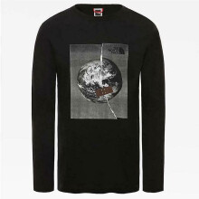 (Black, M) The North Face Mens Long Sleeve Cotton T Shirt