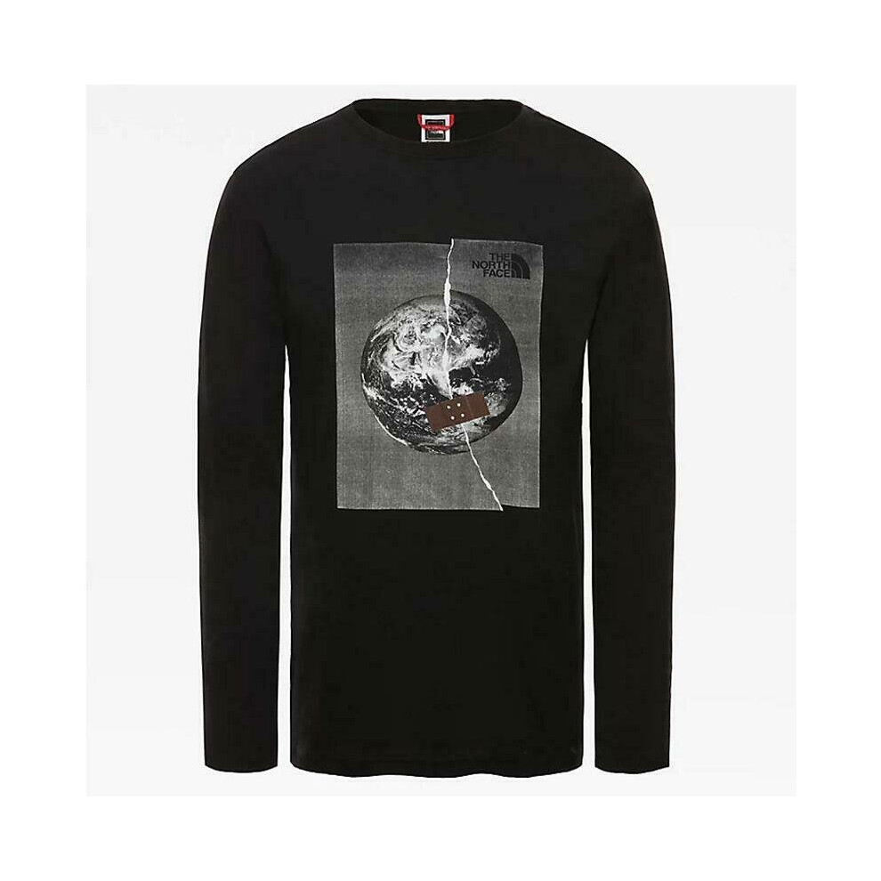 (Black, M) The North Face Mens Long Sleeve Cotton T Shirt