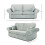 RD Furniture Oakland 3 Seater Sofa Plush Velvet Silver Grey 3