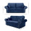 RD Furniture Oakland 3 Seater Sofa Plush Velvet Blue 3