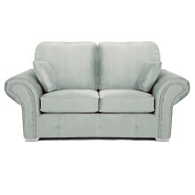 Oakland 2 Seater Sofa Plush Velvet Silver Grey