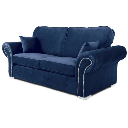 RD Furniture Oakland 3 Seater Sofa Plush Velvet Blue 1