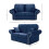 RD Furniture Oakland 2 Seater Sofa Plush Velvet Blue 3