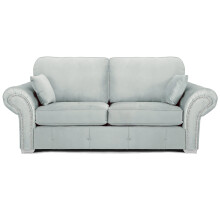 Oakland 3 Seater Sofa Plush Velvet Silver Grey