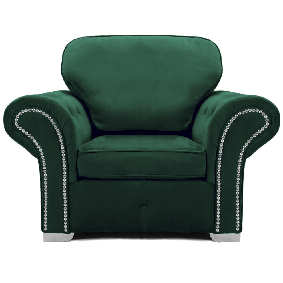 Oakland Armchair Plush Velvet Green
