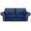 RD Furniture Oakland 3 Seater Sofa Plush Velvet Blue 1