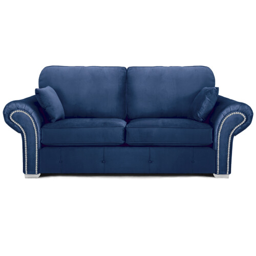 RD Furniture Oakland 3 Seater Sofa Plush Velvet Blue