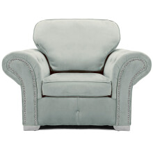 Oakland Armchair Plush Velvet Silver Grey