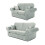 RD Furniture Oakland 3+2 Seater Sofa Set Plush Velvet Silver Grey 2