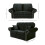 RD Furniture Oakland 2 Seater Sofa Plush Velvet Black 3
