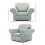 RD Furniture Oakland Armchair Plush Velvet Silver Grey 3