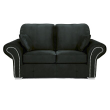 Oakland 2 Seater Sofa Plush Velvet Black
