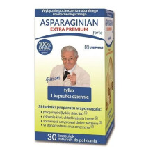 Asparaginian Extra Premium Forte, 30 kapsułek