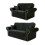 RD Furniture Oakland 3+2 Seater Sofa Set Plush Velvet Black 2