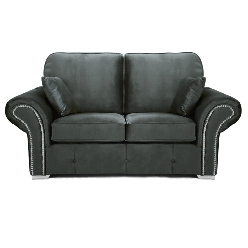 RD Furniture Oakland 2 Seater Sofa Plush Velvet Cosmic Grey