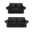 RD Furniture Oakland 3+2 Seater Sofa Set Plush Velvet Black 1