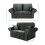 RD Furniture Oakland 2 Seater Sofa Plush Velvet Cosmic Grey 3