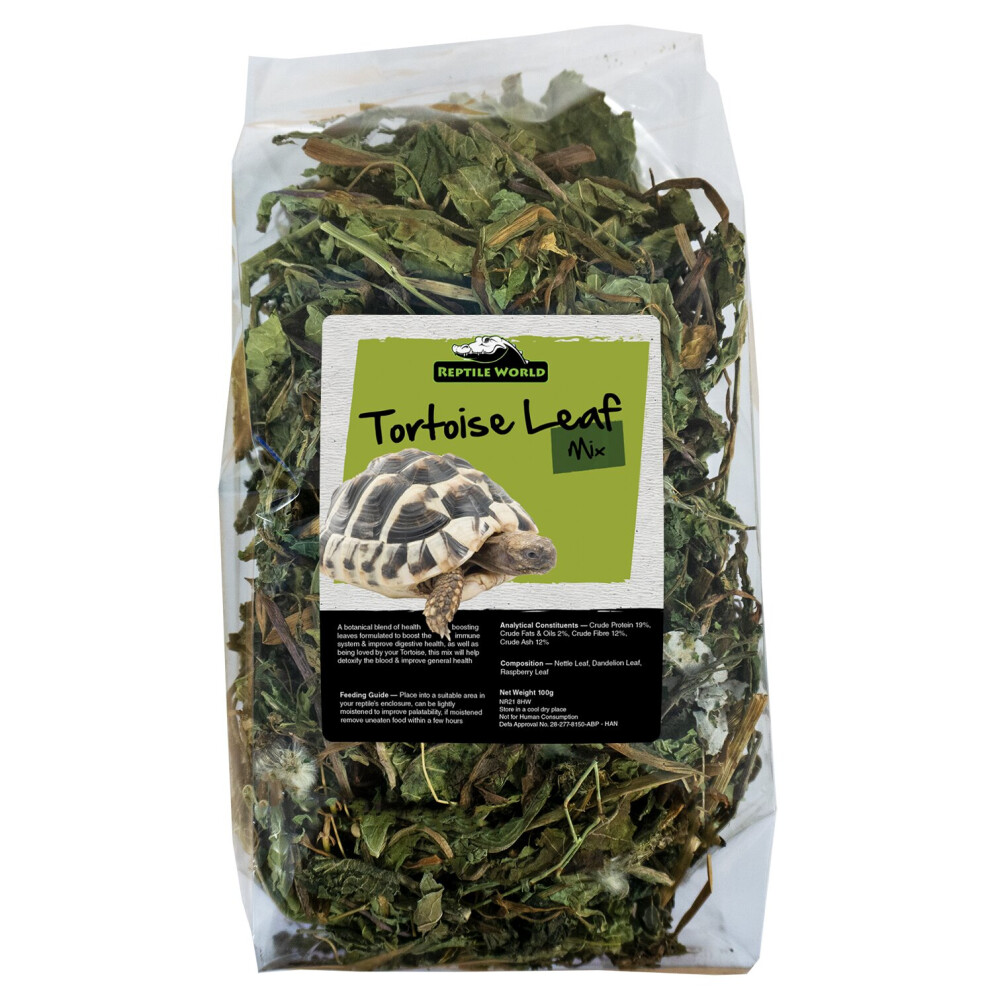 (Tortoise Leaf Mix 100g) Reptile World Tortoise Leaf Mix, Flower Mix, Reptile Botanical Mix, Dandelion