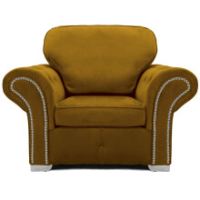Oakland Armchair Plush Velvet Gold