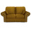 RD Furniture Oakland 2 Seater Sofa Plush Velvet Gold 1